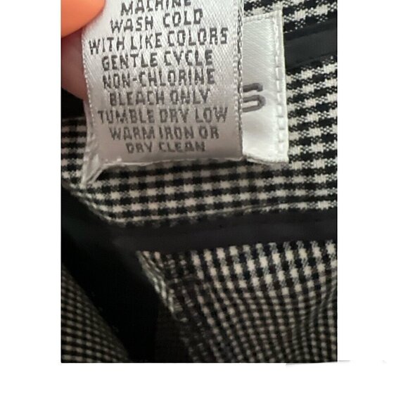 Chico's Wide Leg Cropped Cuffed White Plaid Checkered Pants Size 3 or 16/18 XL - Picture 10 of 11